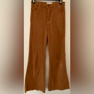 Rolla's East Coast High Rise Flare Orange Corduroy's Women's Sz 25